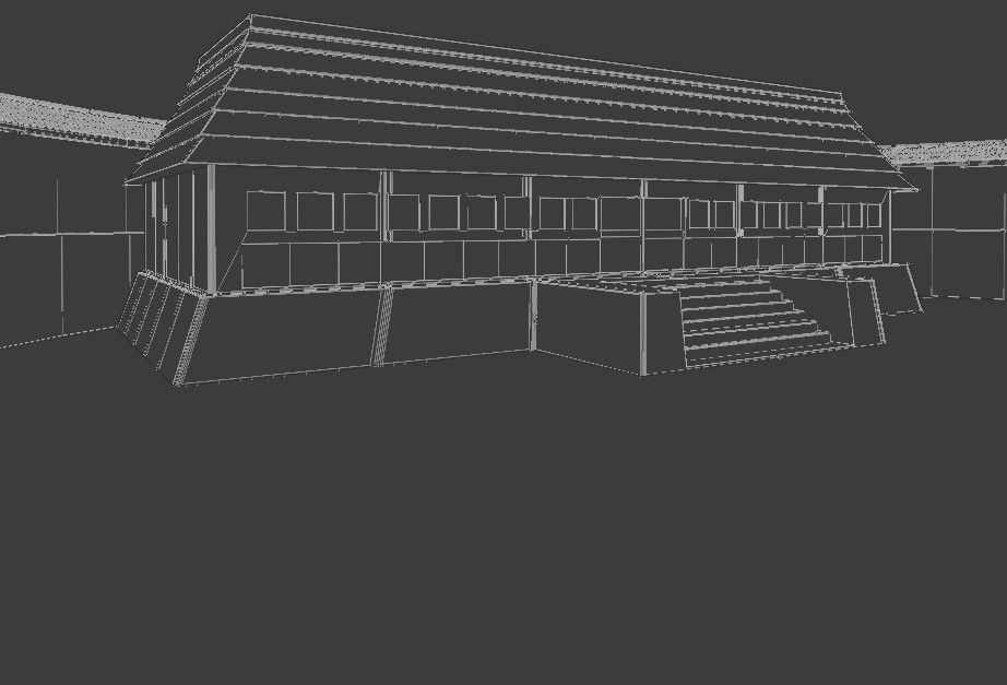 monastery circular building 3D model_13