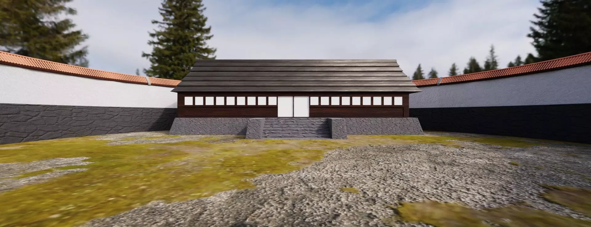 monastery circular building 3D model_0