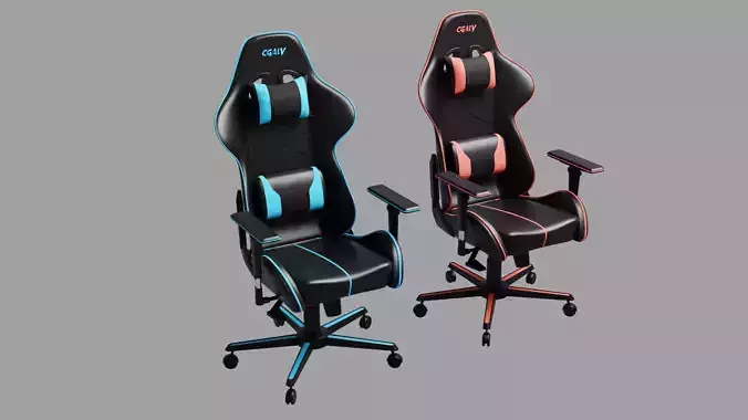 Gaming chair no branding flat customizable