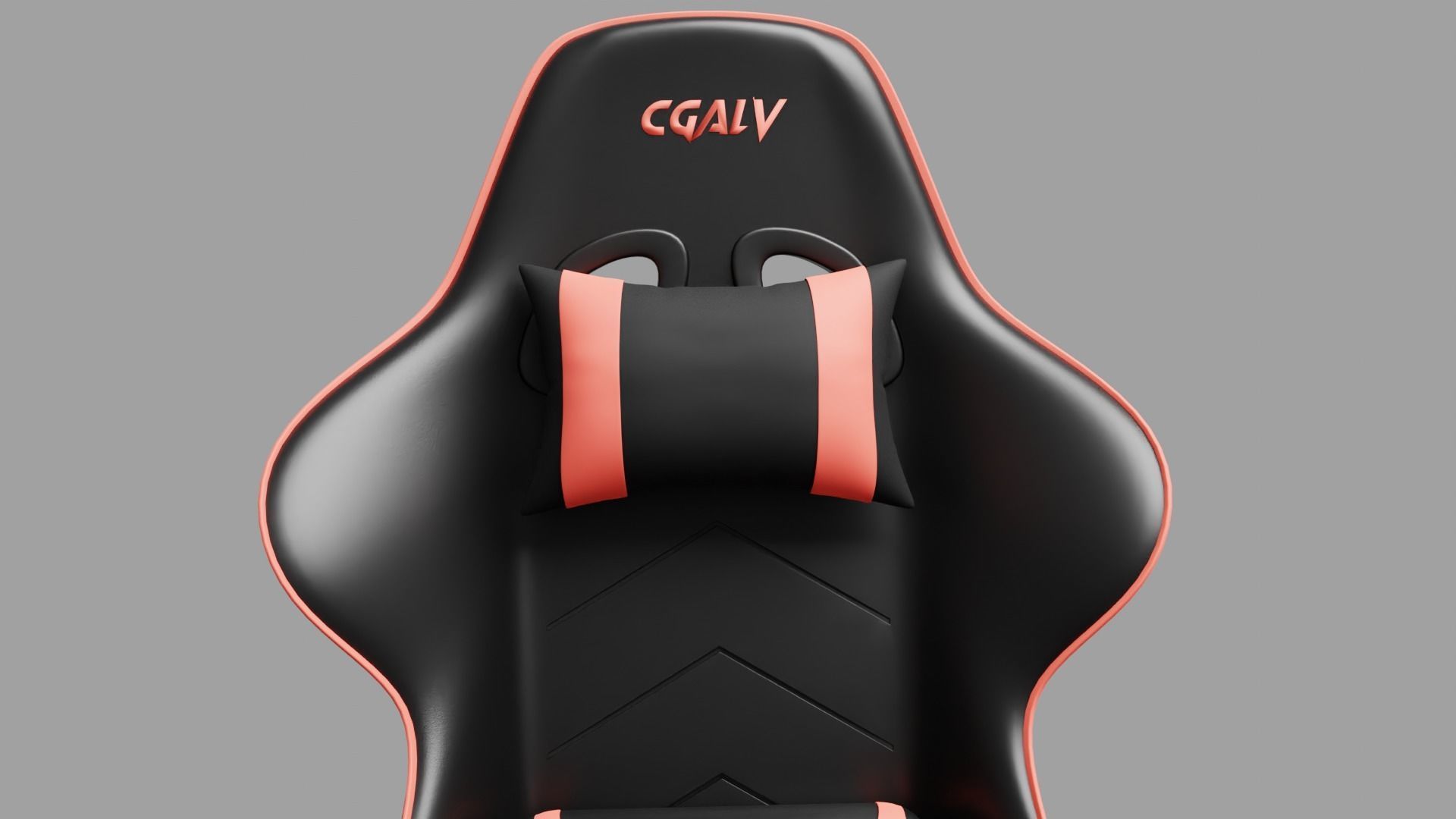 Gaming chair no branding flat customizable 3D model_3