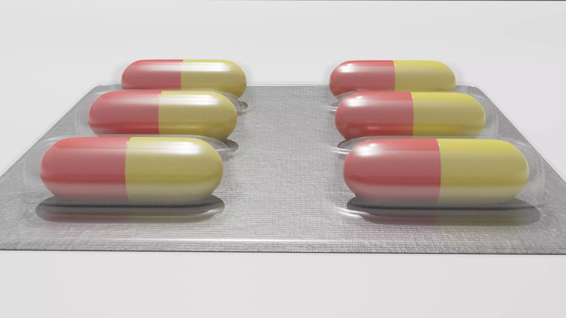 Capsules in blister pack 3D model_0