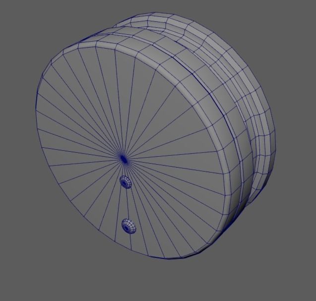 Smoke Detector Low-poly 3D model_8