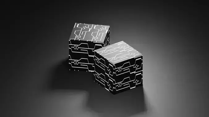 Nier Automata BlackBox Free low-poly 3D model