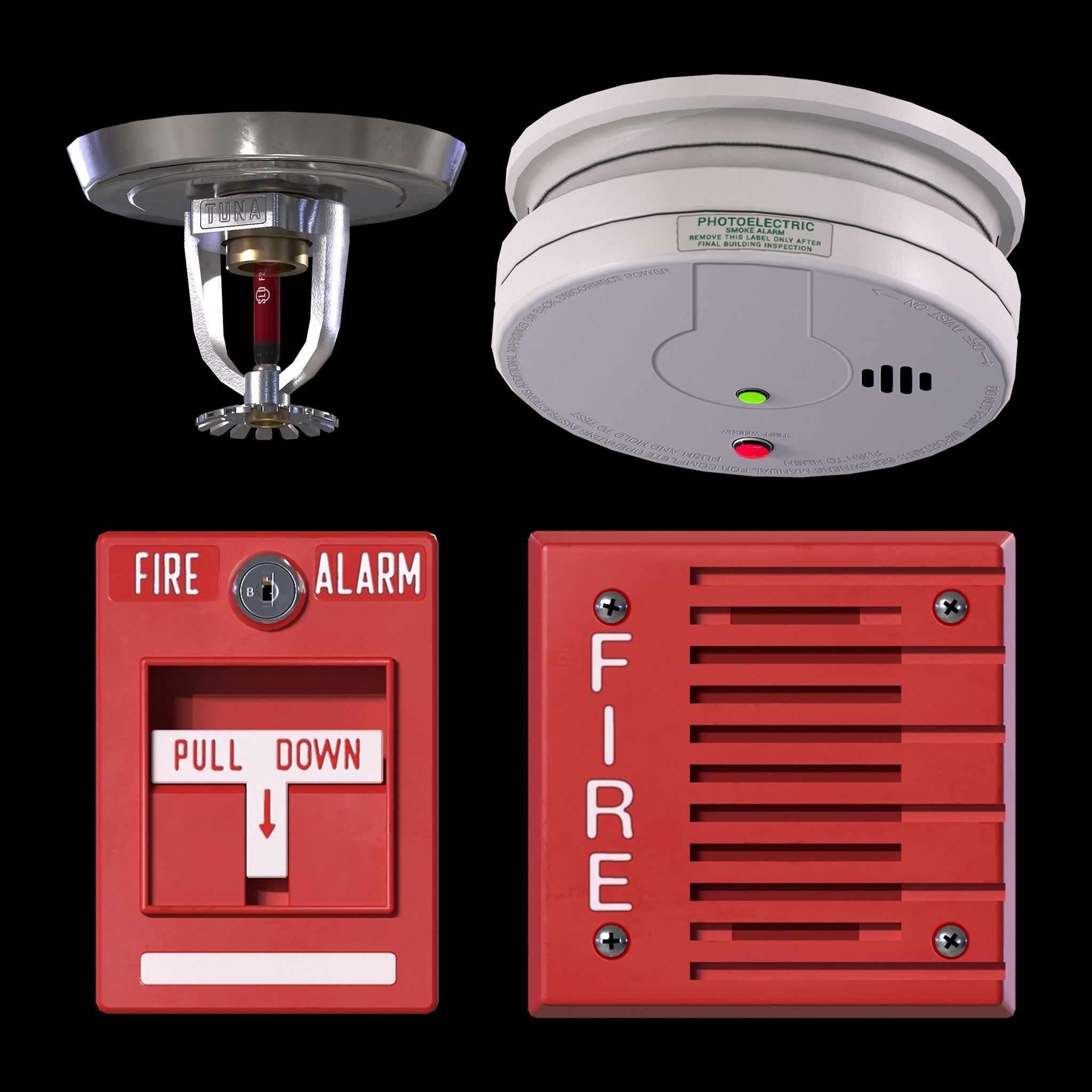 Fire Safety Devices 3D Model Collection_4