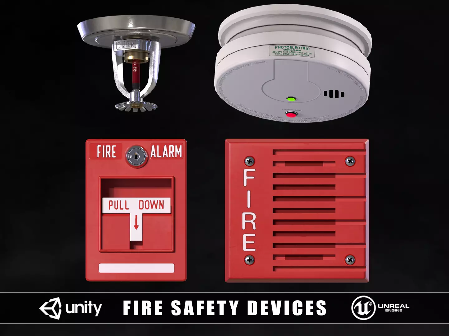 Fire Safety Devices 3D Model Collection_0