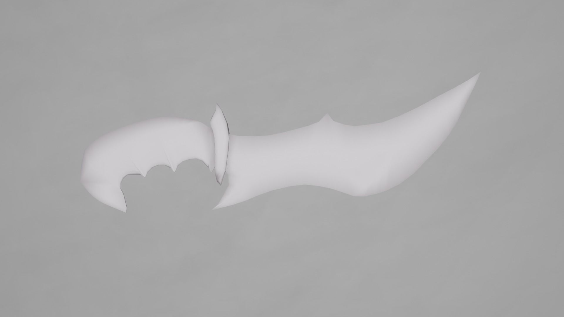 Steel Dagger knife Low-poly 3D model_7