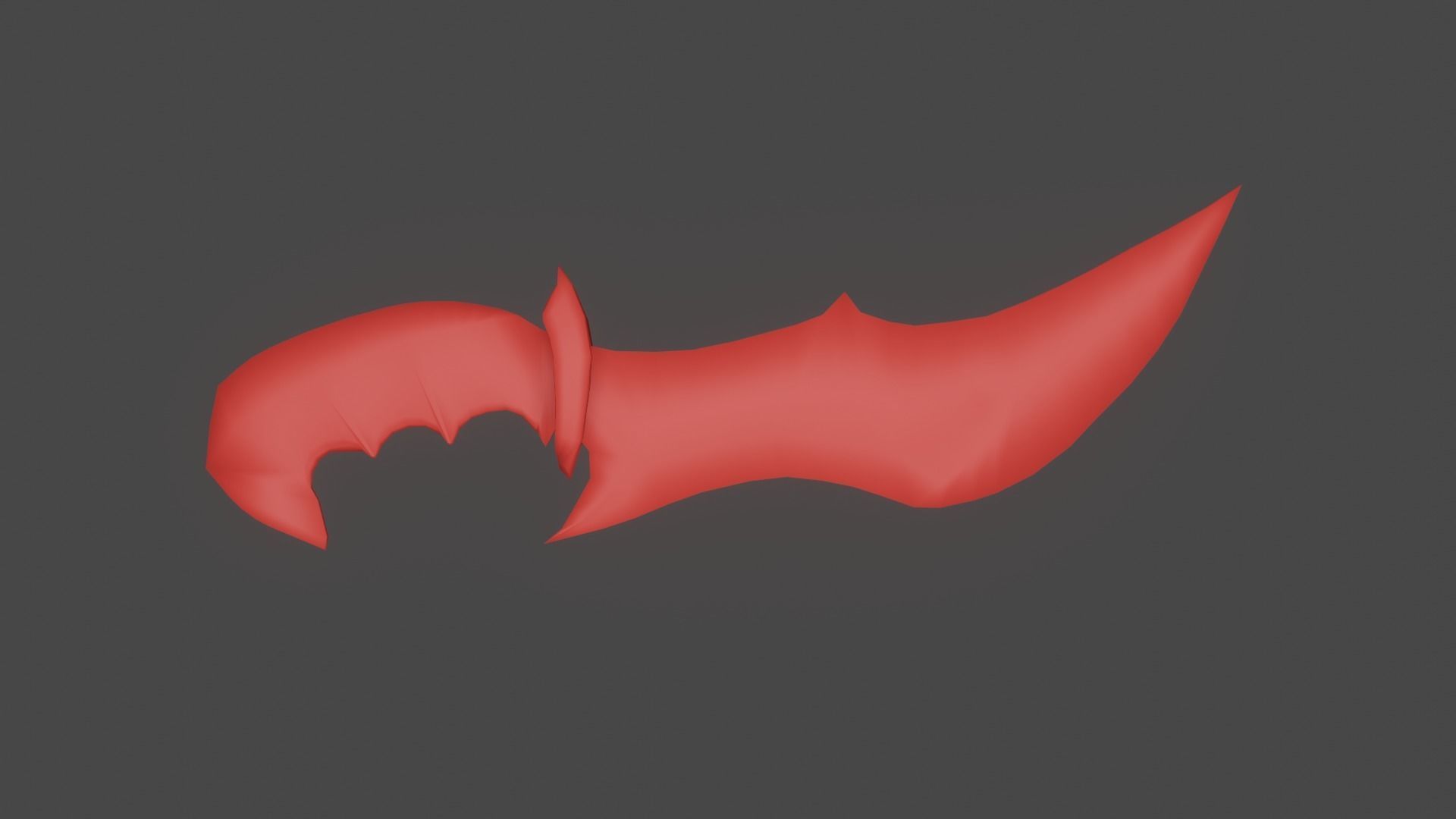 Steel Dagger knife Low-poly 3D model_6