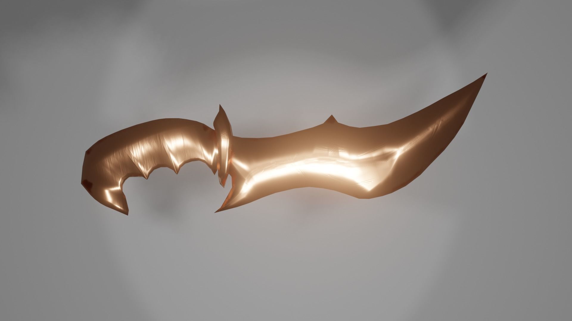 Steel Dagger knife Low-poly 3D model_5