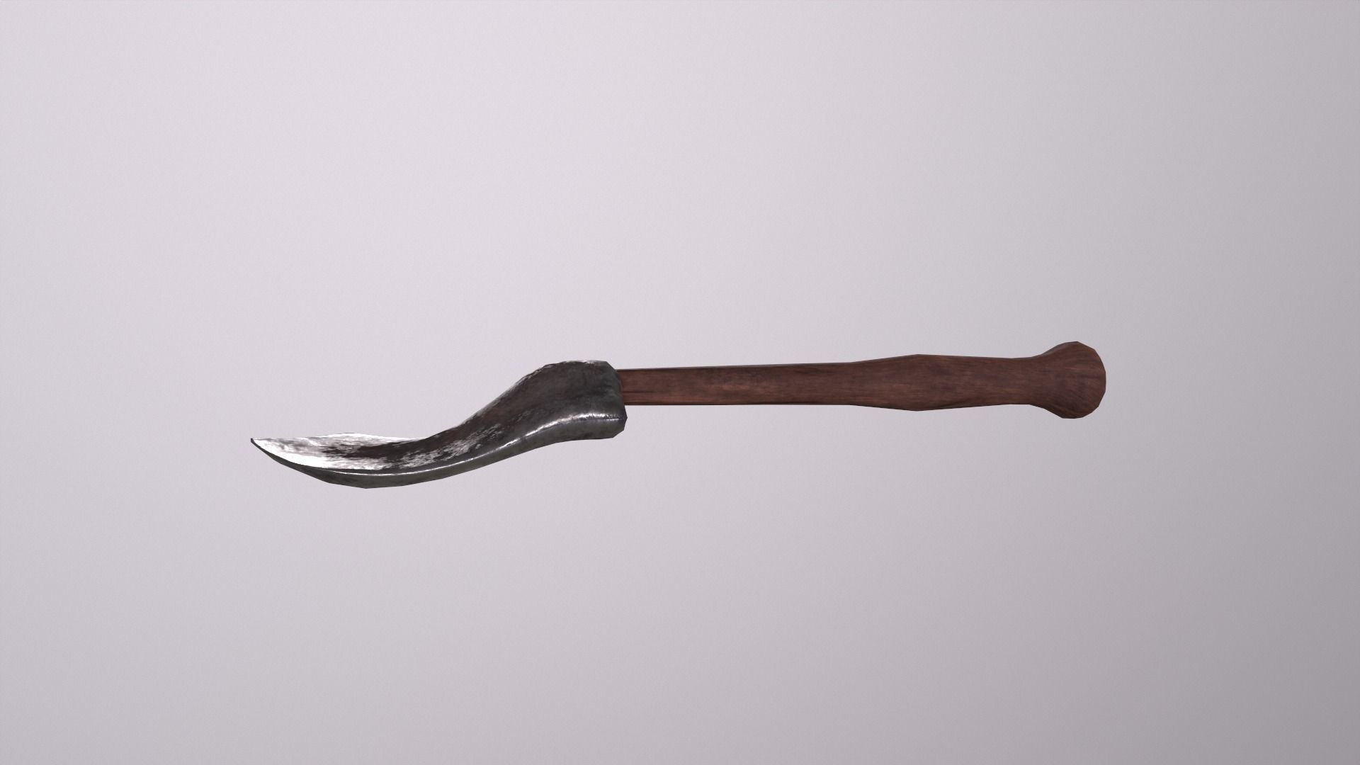 226Medieval Small Shovel Game Ready Low Poly 3D Model Low-poly 3D model_2