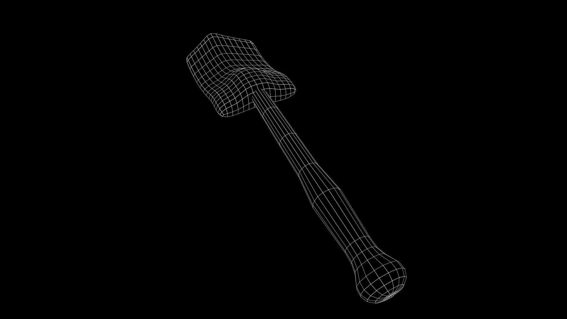 226Medieval Small Shovel Game Ready Low Poly 3D Model Low-poly 3D model_4