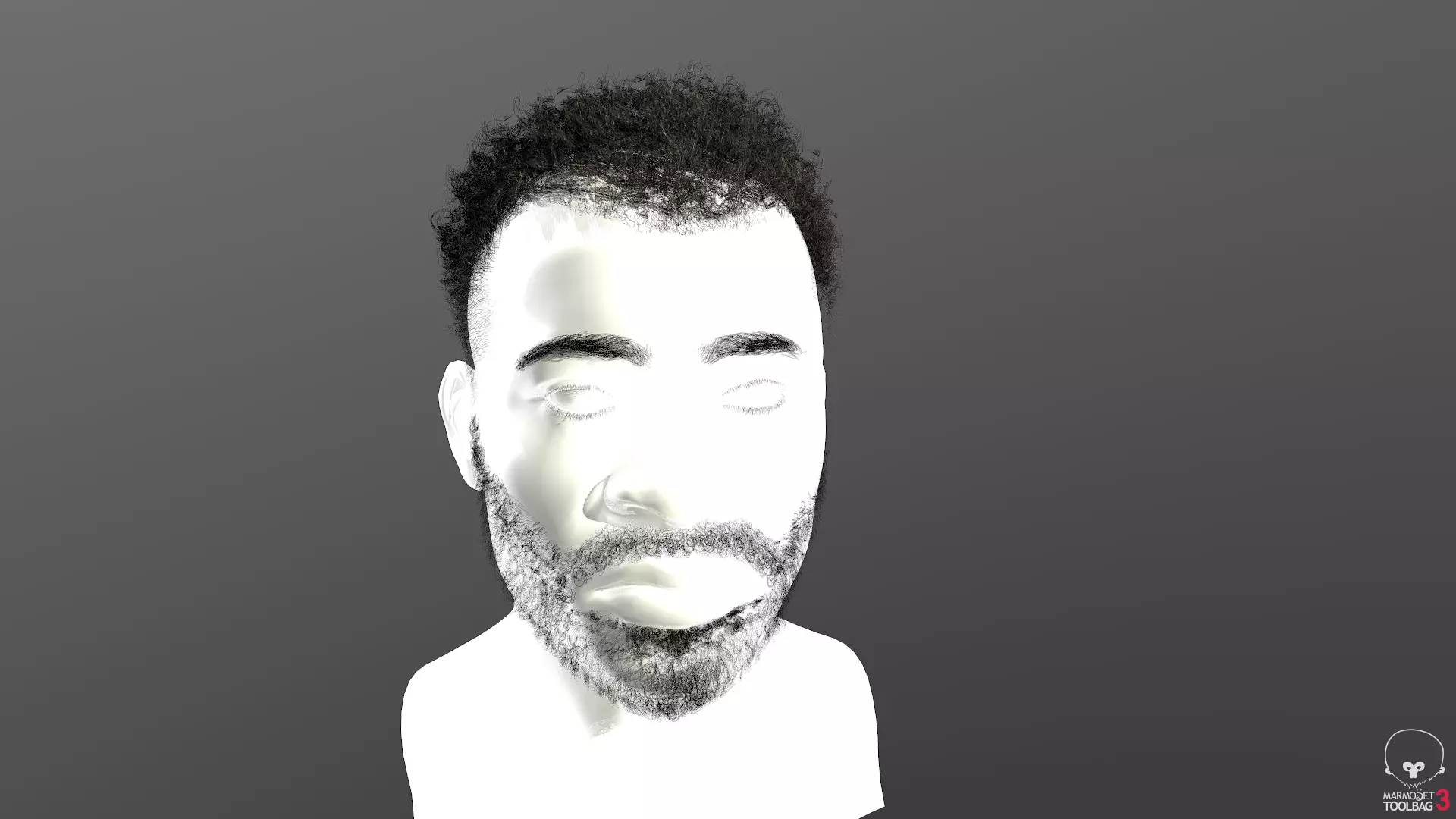 Real-time hair 7 Low-poly 3D model