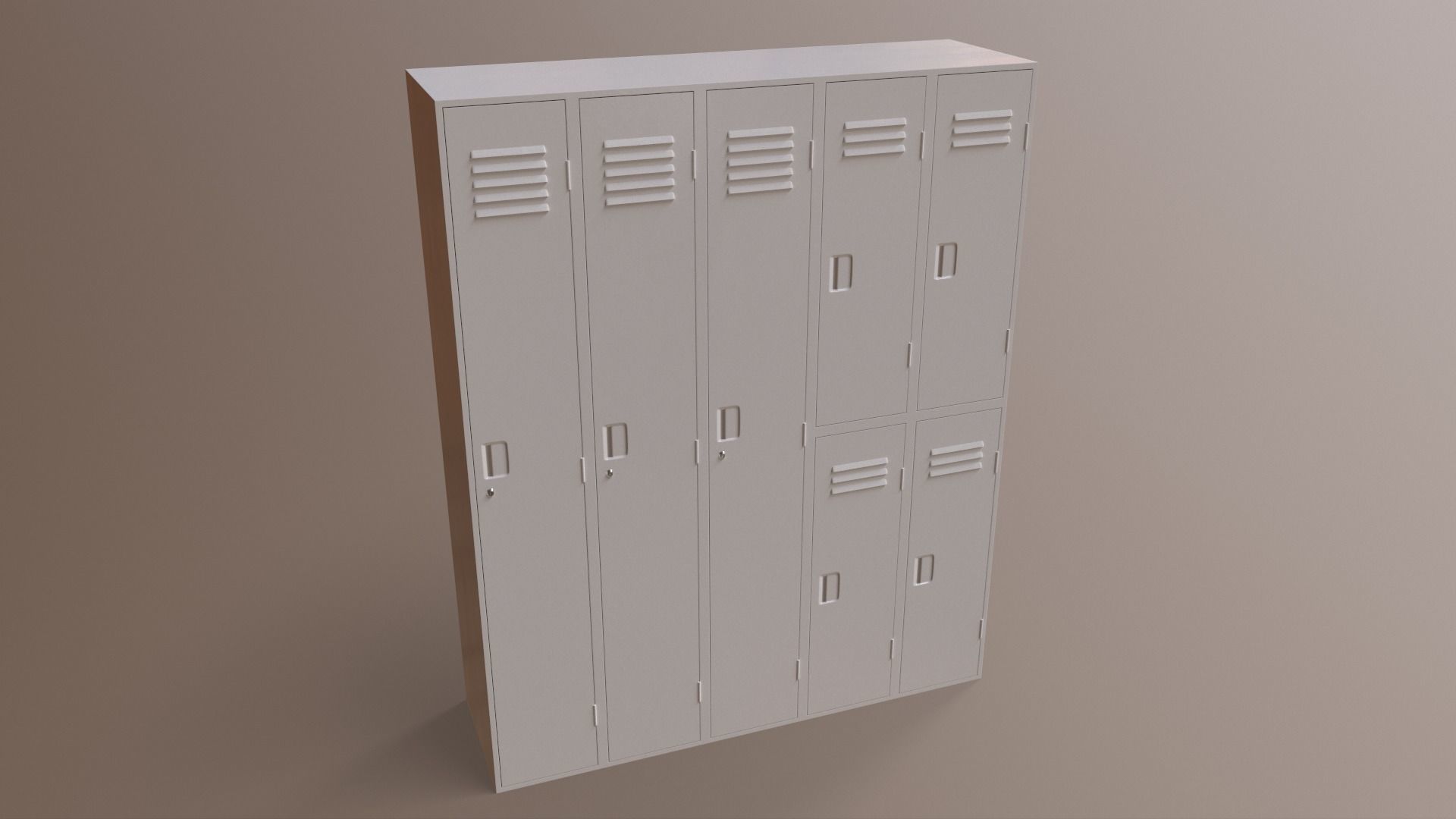PBR School Gym Locker 07 - Multi color Pack 3D Model Collection_89