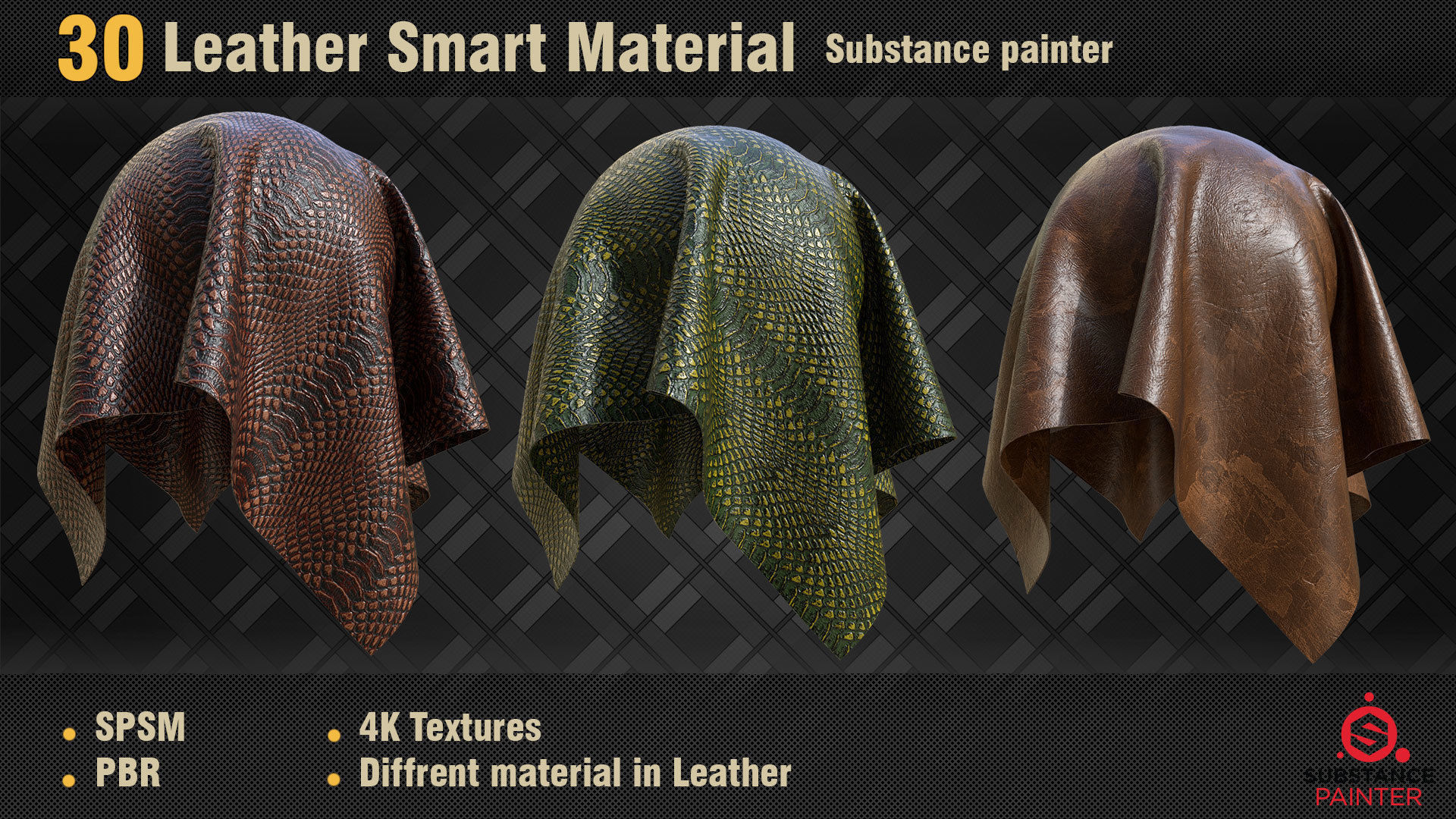 30 Leather Smart Materials PBR SPSM Texture_2