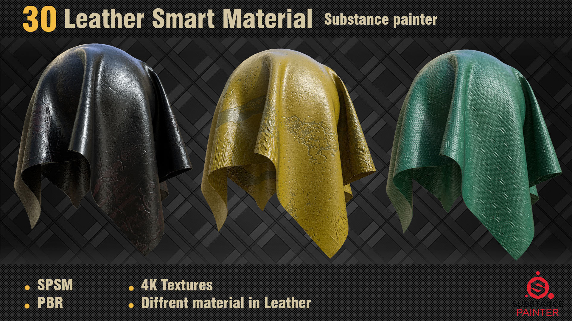 30 Leather Smart Materials PBR SPSM Texture_3
