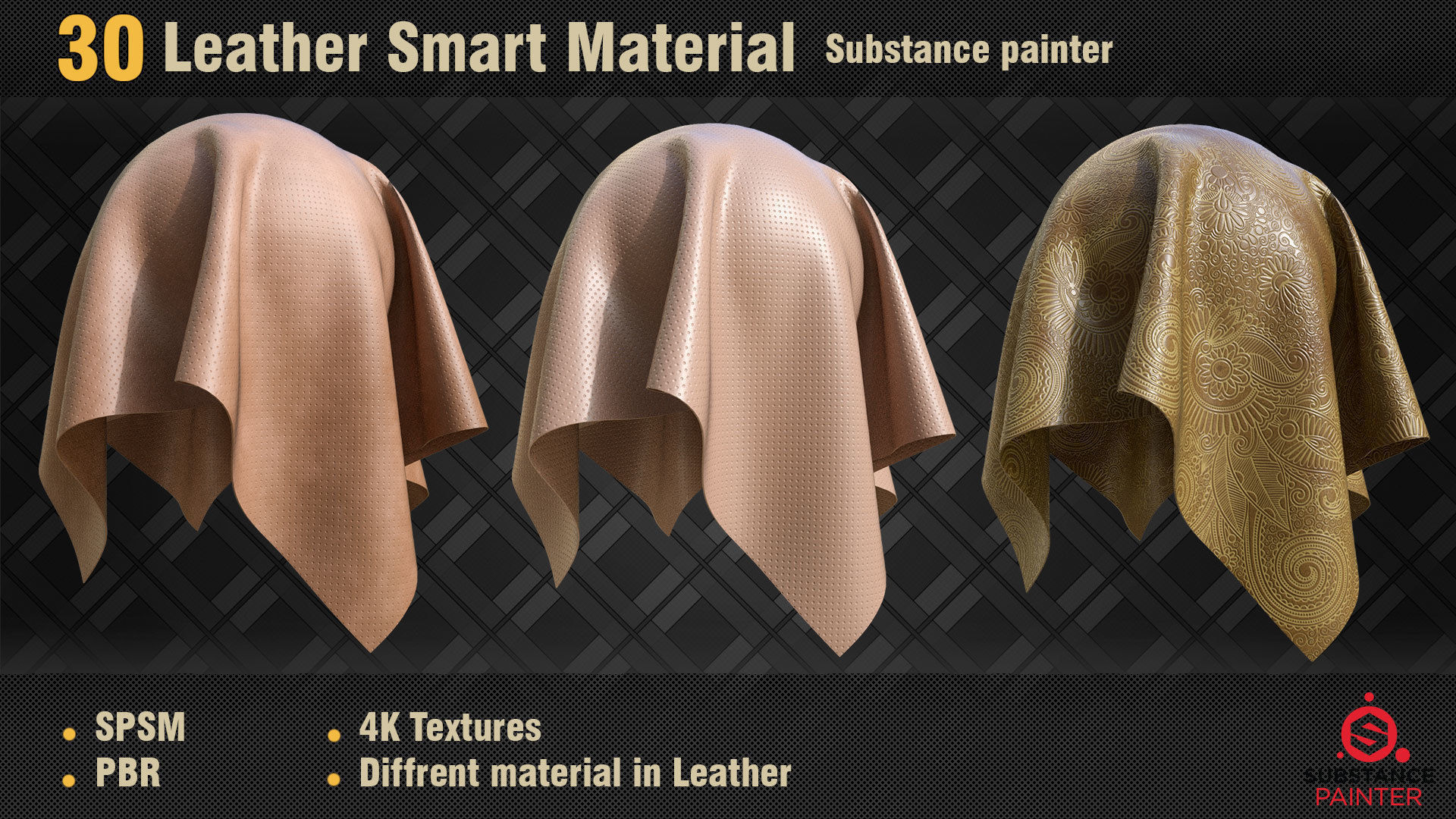 30 Leather Smart Materials PBR SPSM Texture_12