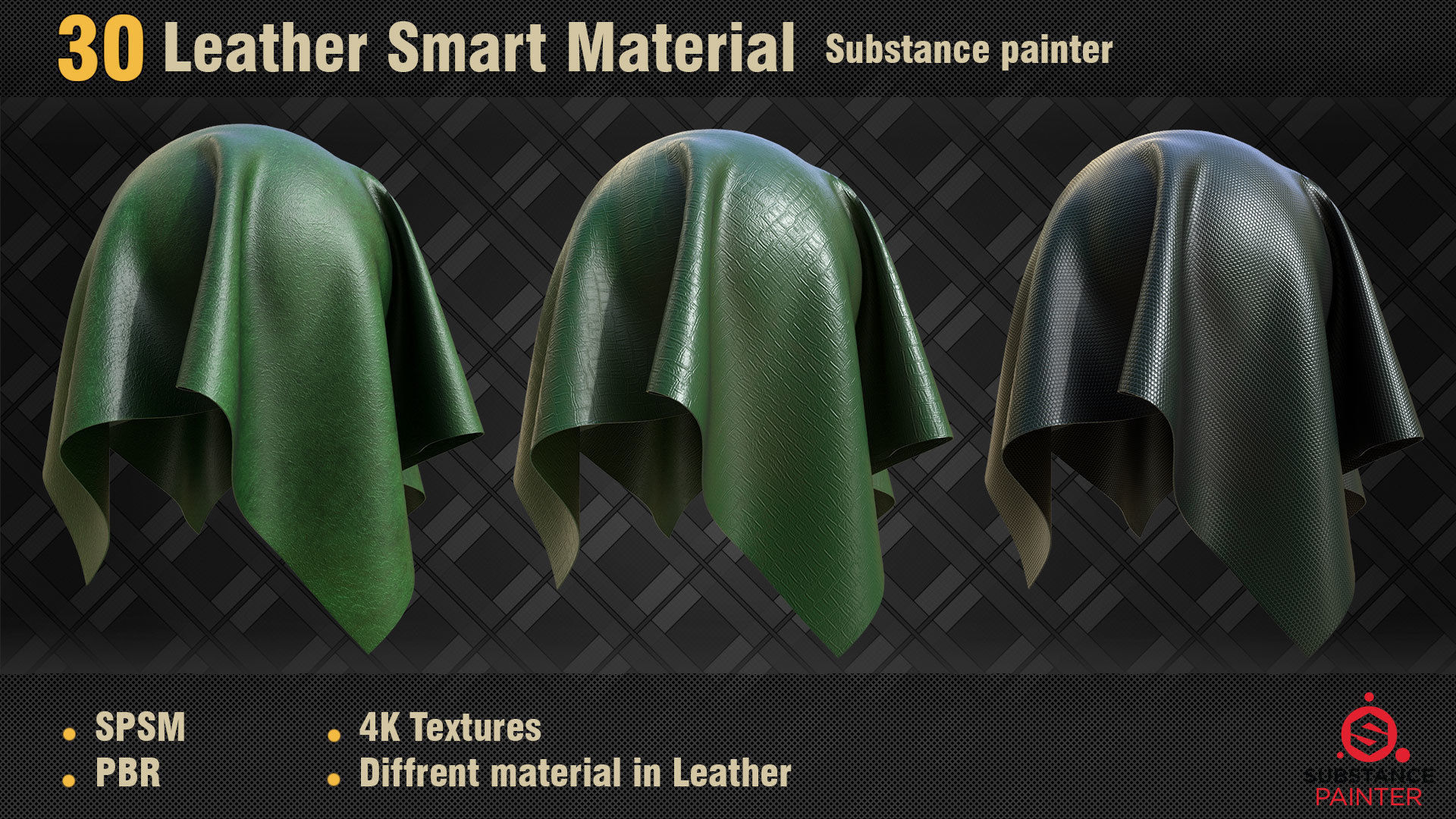 30 Leather Smart Materials PBR SPSM Texture_7