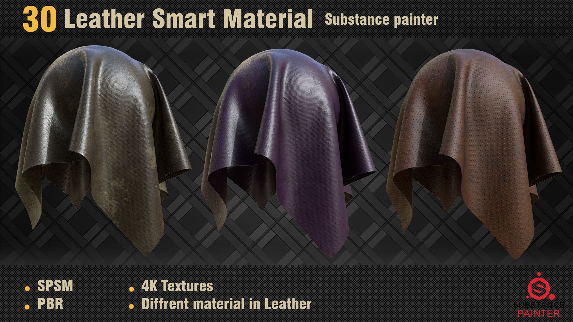 30 Leather Smart Materials PBR SPSM Texture_11
