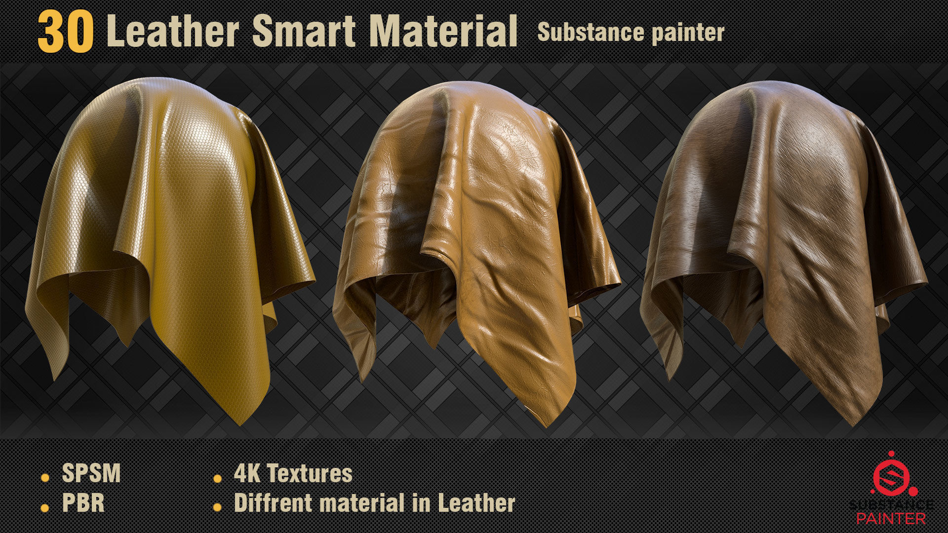 30 Leather Smart Materials PBR SPSM Texture_9