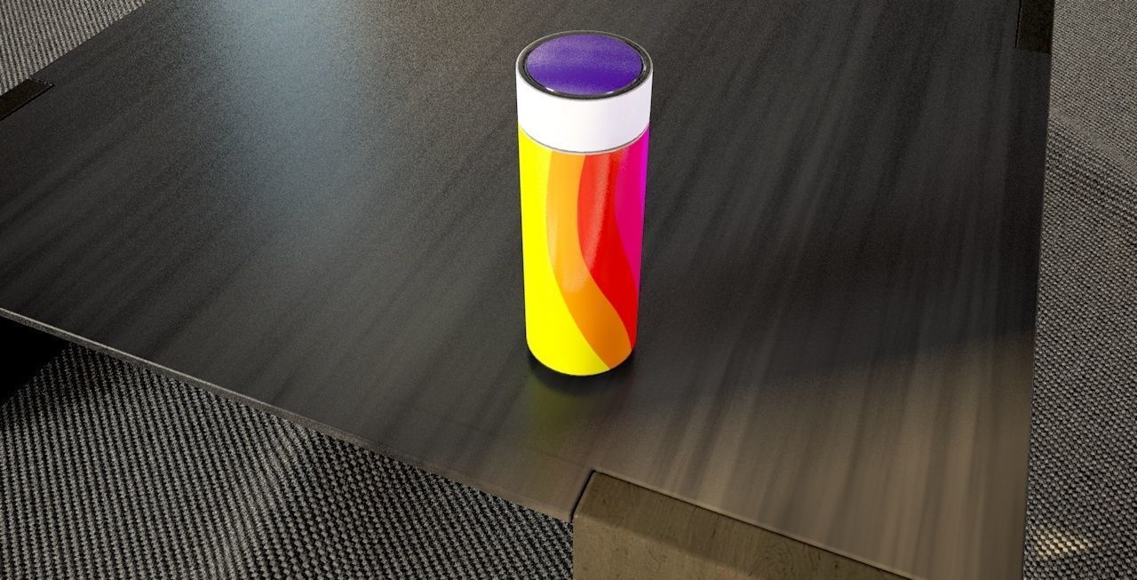 Water flask 3D model_3