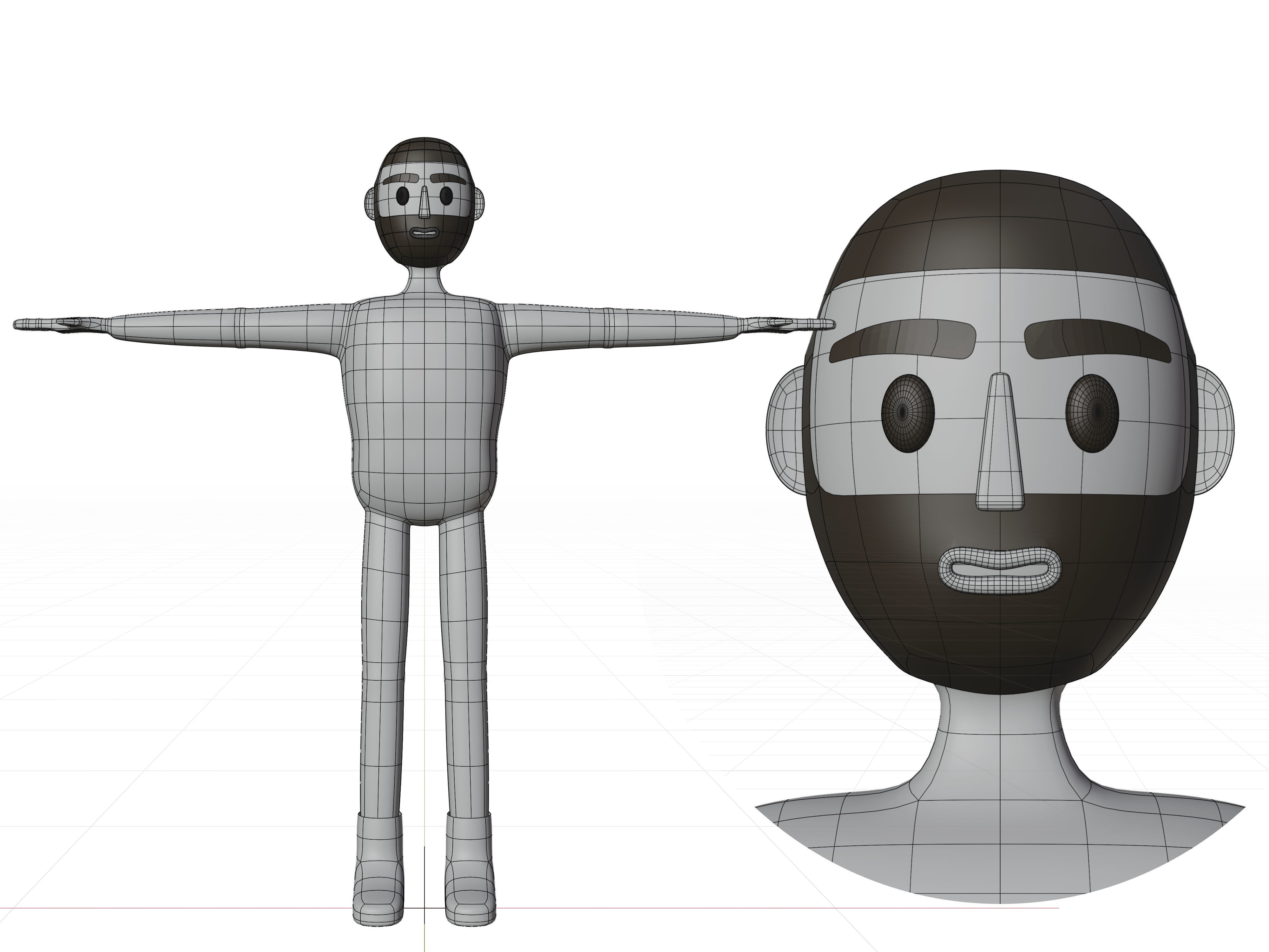 3D Character cartoon man 3D model_4