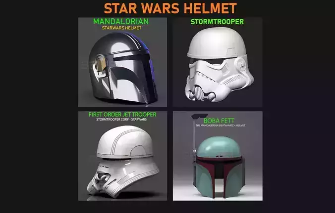 STARWARS HELMETS 3D Model Collection