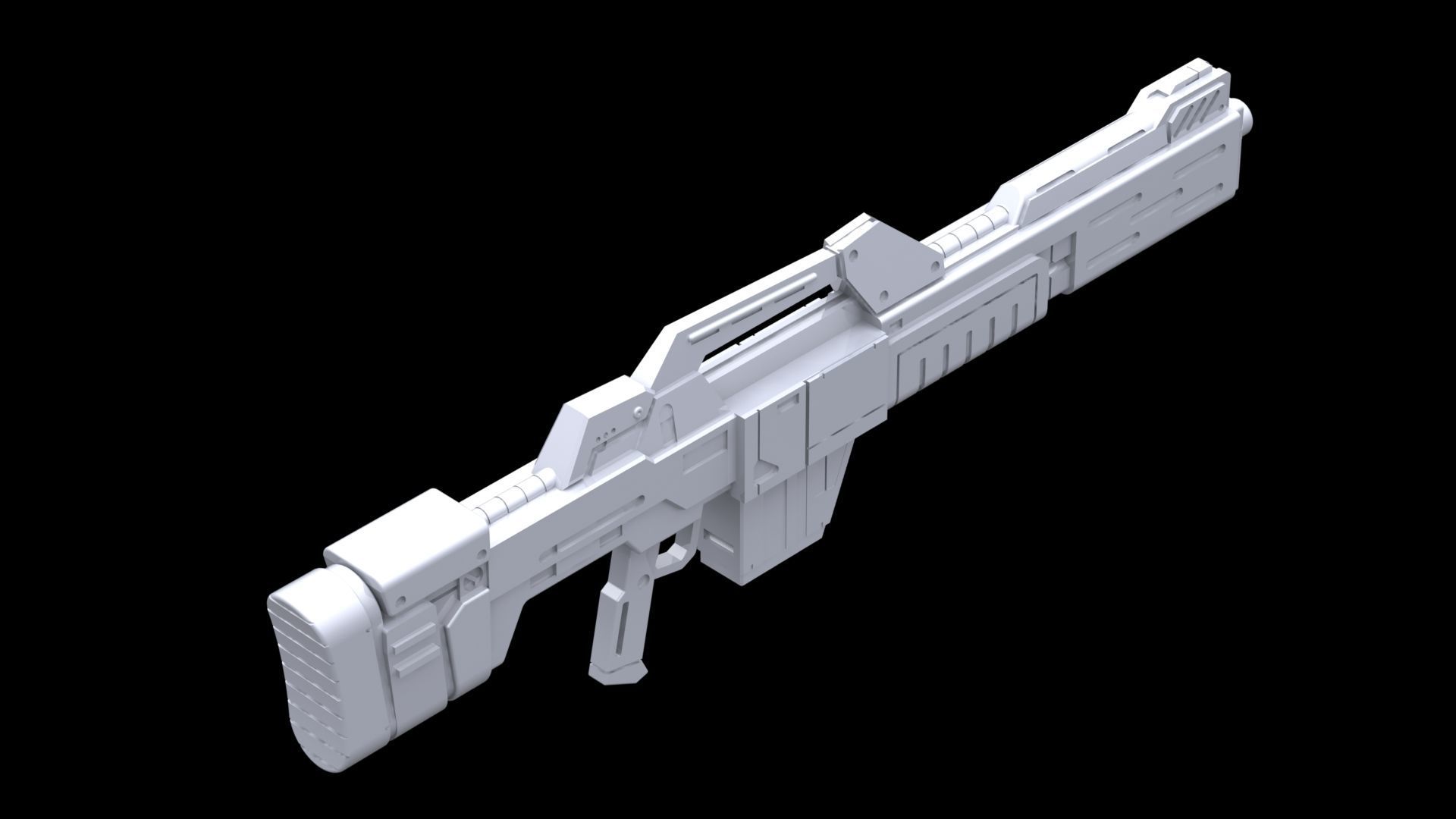 MG Beam Shot Rifle Full Equip for Sazabi Ver Ka 3D print model_4