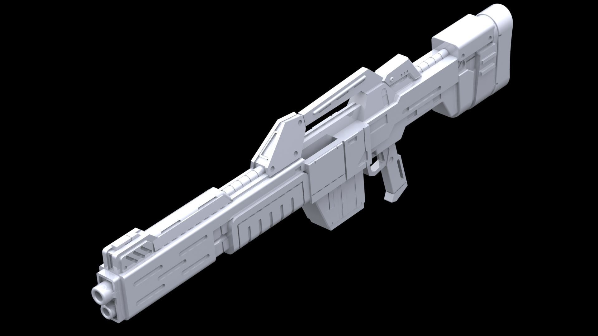 MG Beam Shot Rifle Full Equip for Sazabi Ver Ka 3D print model_3