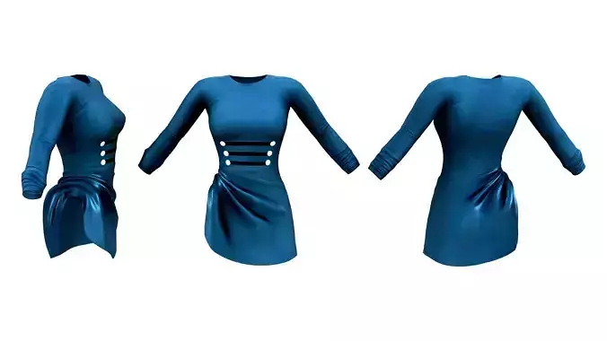 Lifted Hip Effect Dress