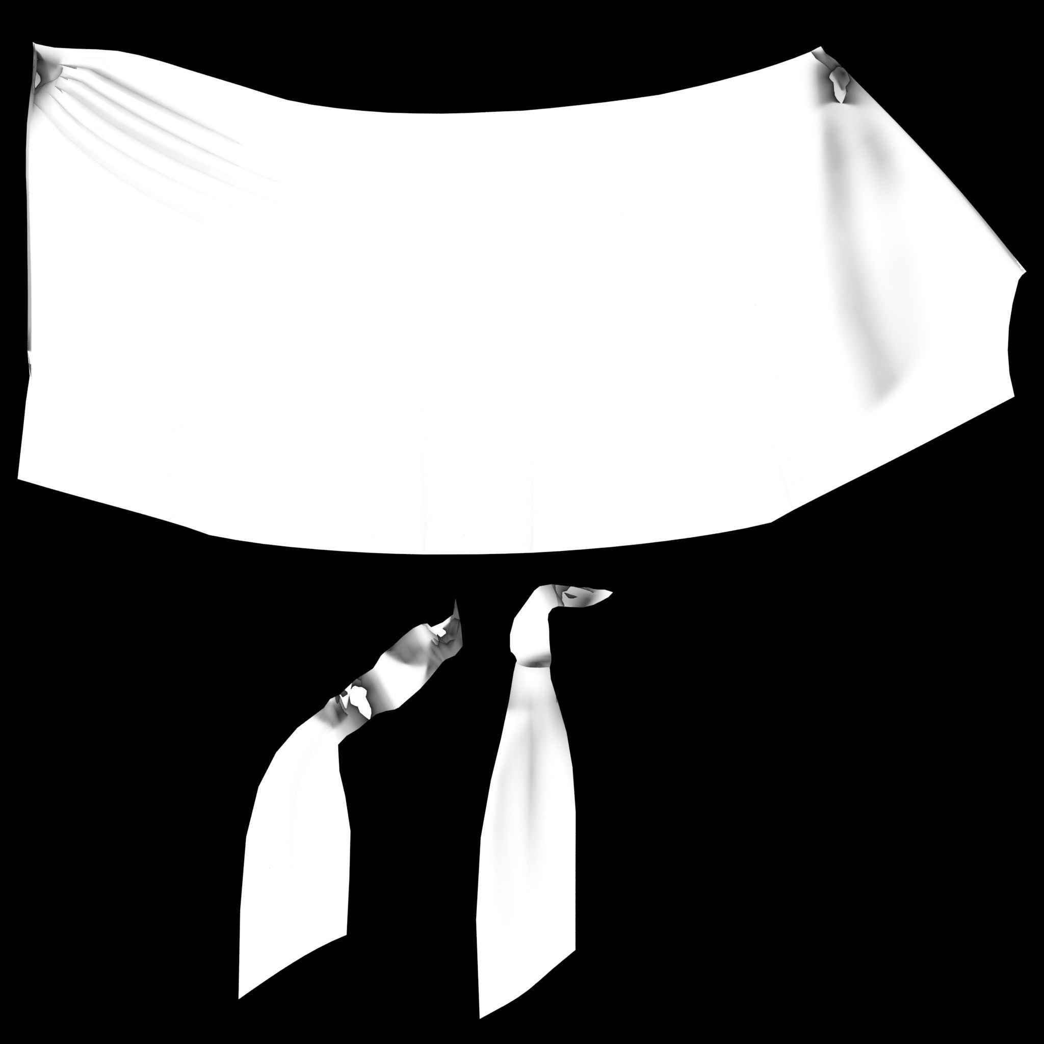 Female Skirt Low-poly 3D model_9