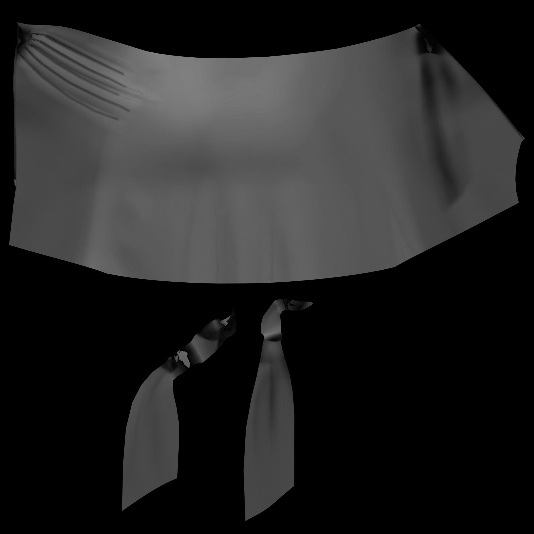 Female Skirt Low-poly 3D model_8