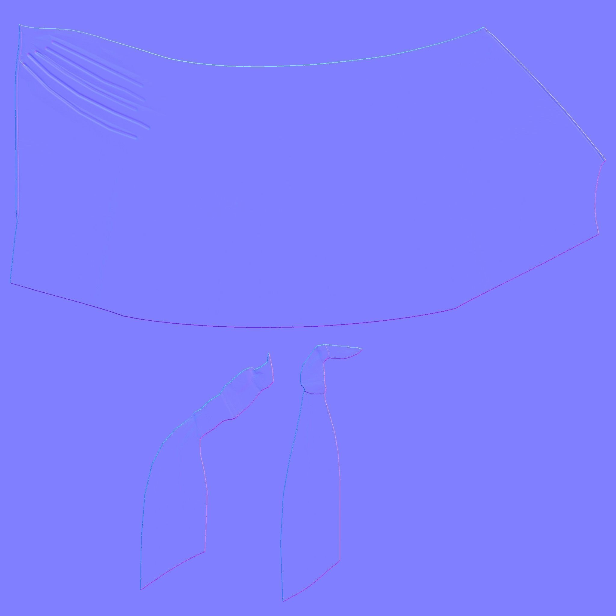 Female Skirt Low-poly 3D model_7