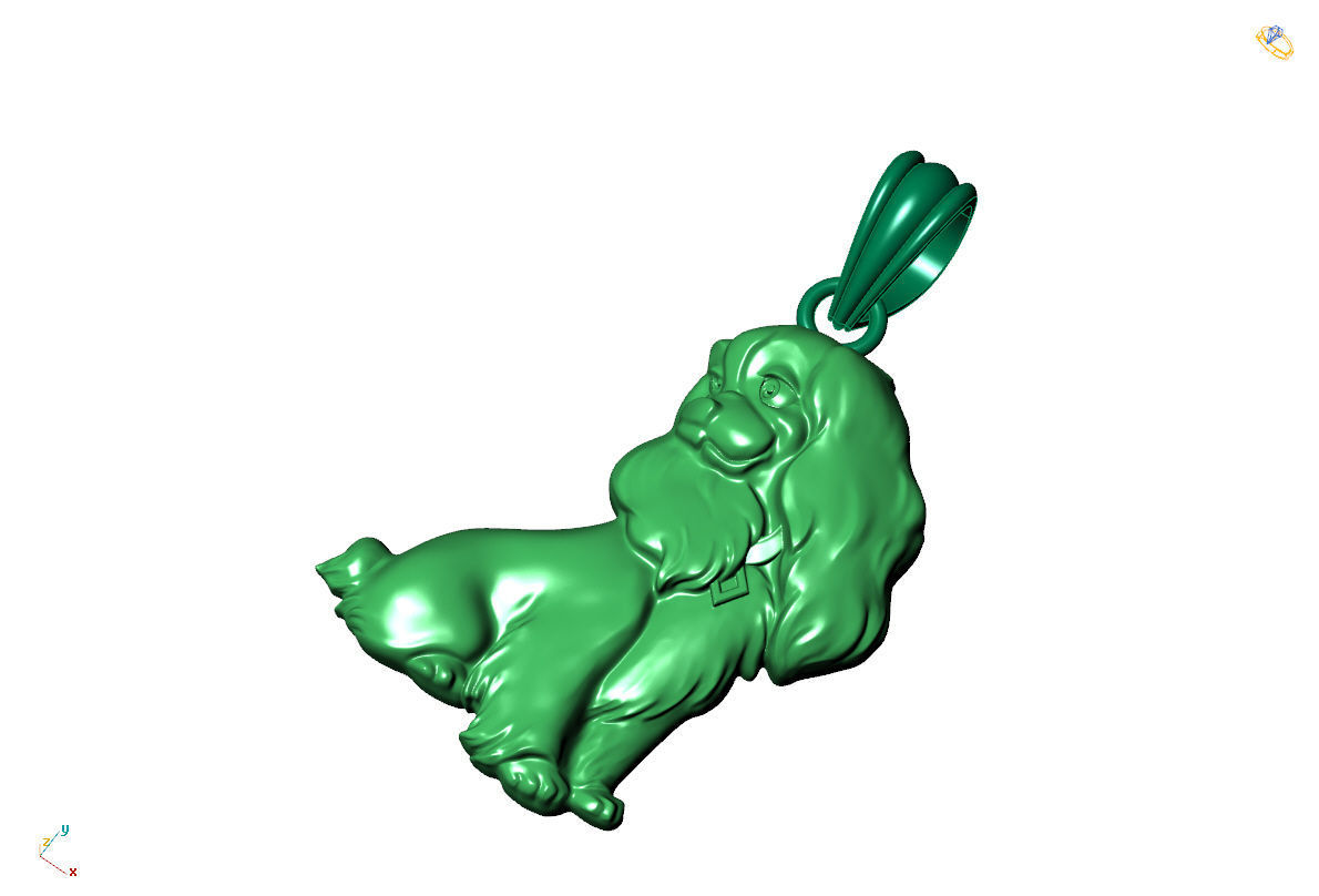 PENDANT DOG 3D print model_2