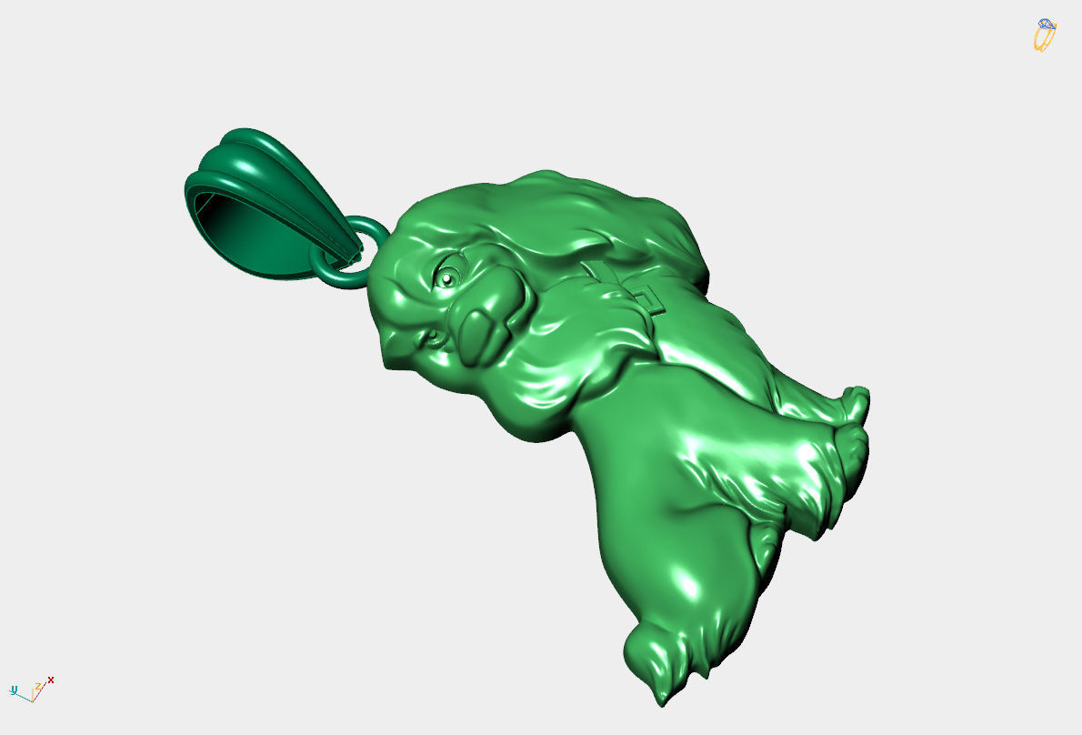 PENDANT DOG 3D print model_1