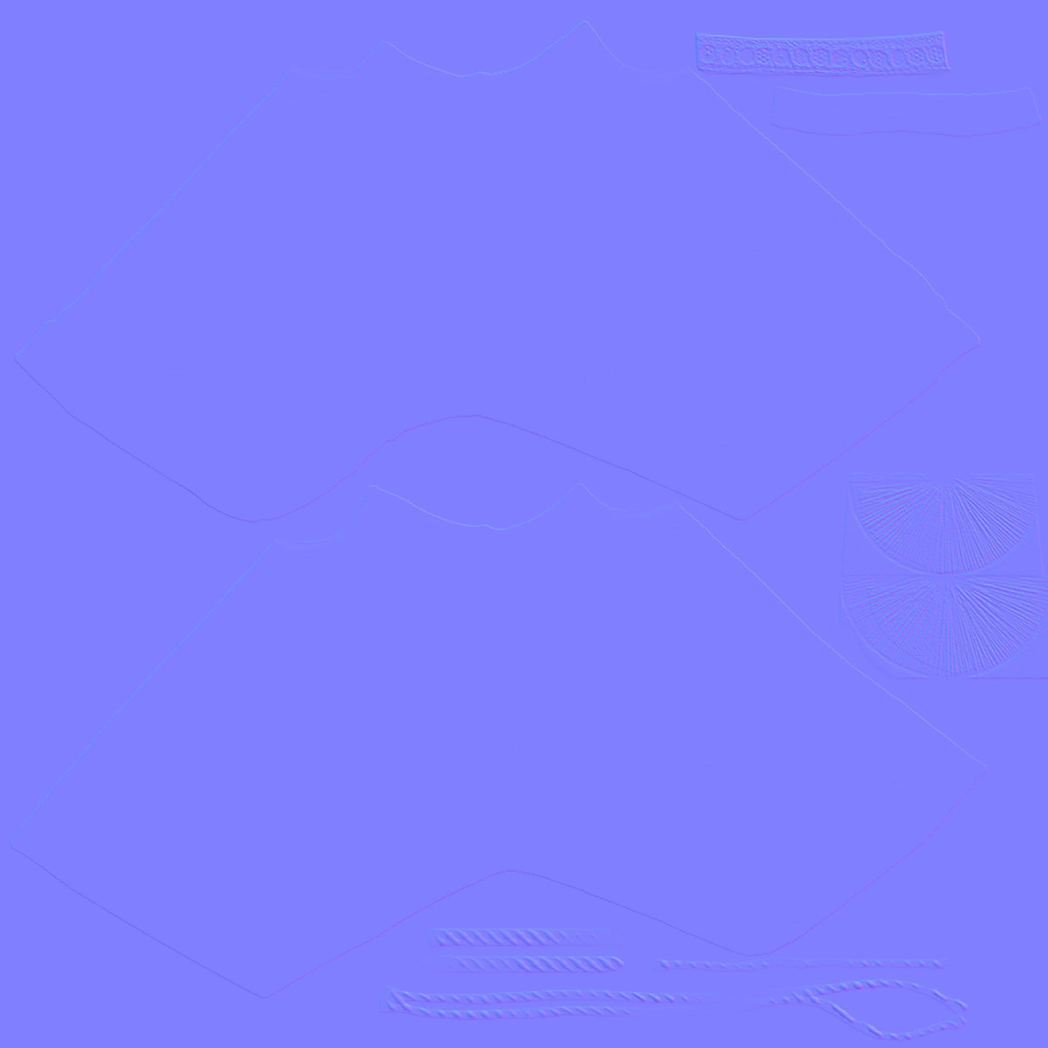 Female Lagenlook Pants Low-poly 3D model_9