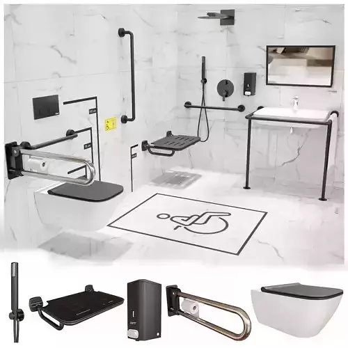 Bathroom for the disabled 3D model