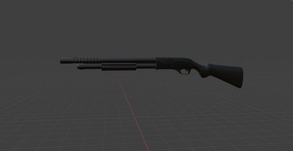 Shot gun blender Free 3D model_2