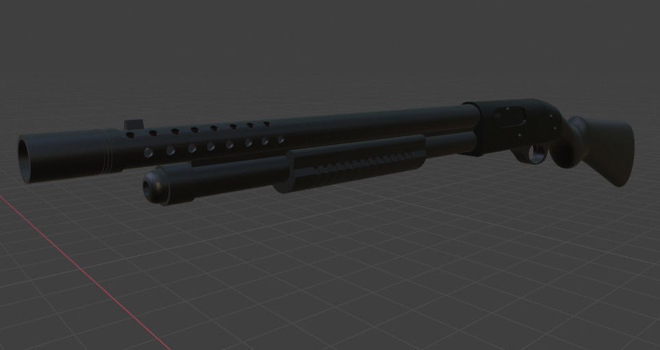 Shot gun blender Free 3D model_5