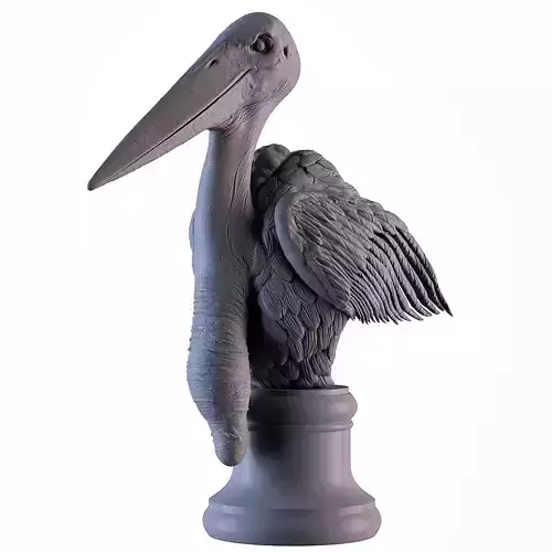 Marabou Stork 3D print model