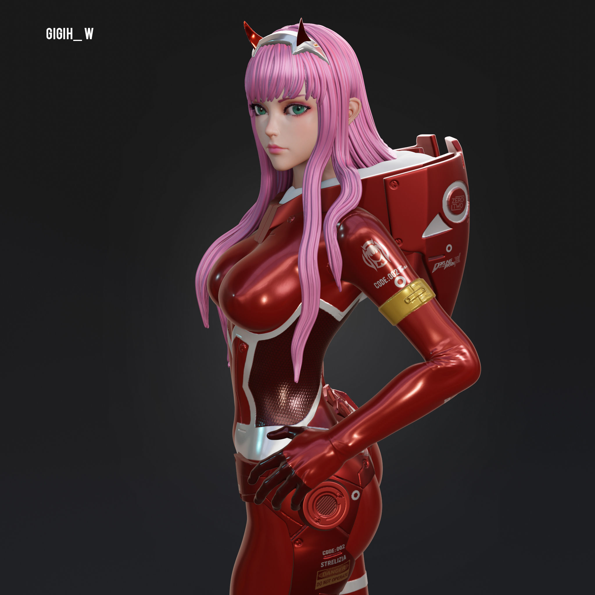 Zero Two From Darling In the FranXx 3D print model_3