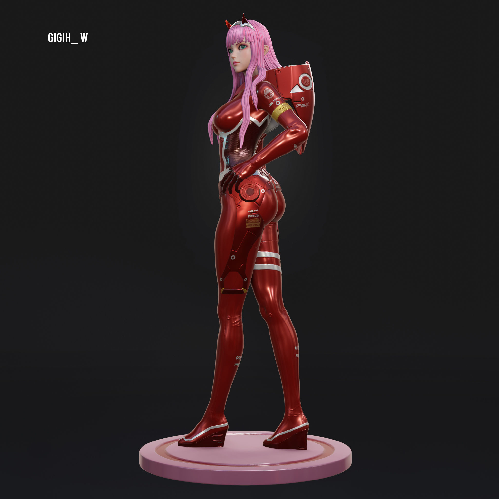 Zero Two From Darling In the FranXx 3D print model_4