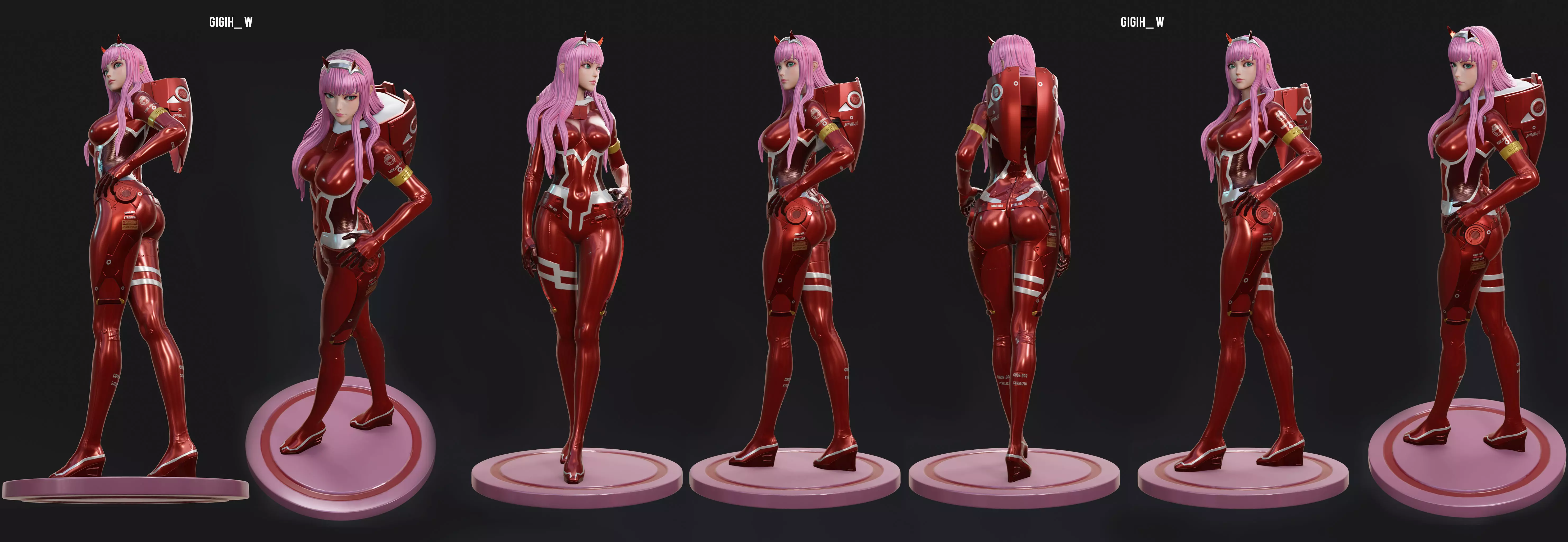 Zero Two From Darling In the FranXx 3D print model_0
