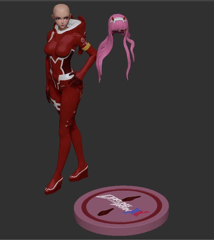 Zero Two From Darling In the FranXx 3D print model_2