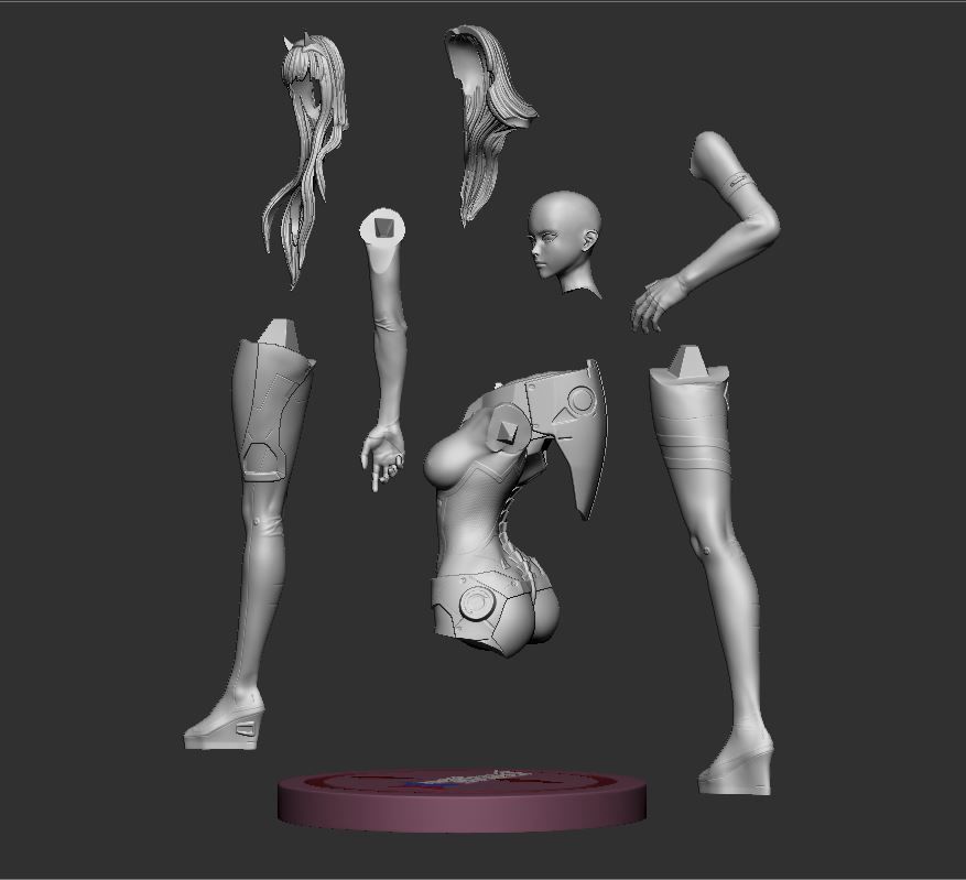 Zero Two From Darling In the FranXx 3D print model_1