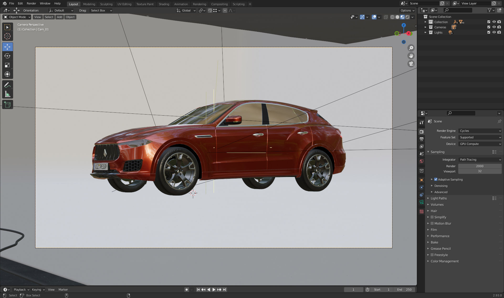 Automotive photo studio for Blender Cycles SWR2 3D model_7