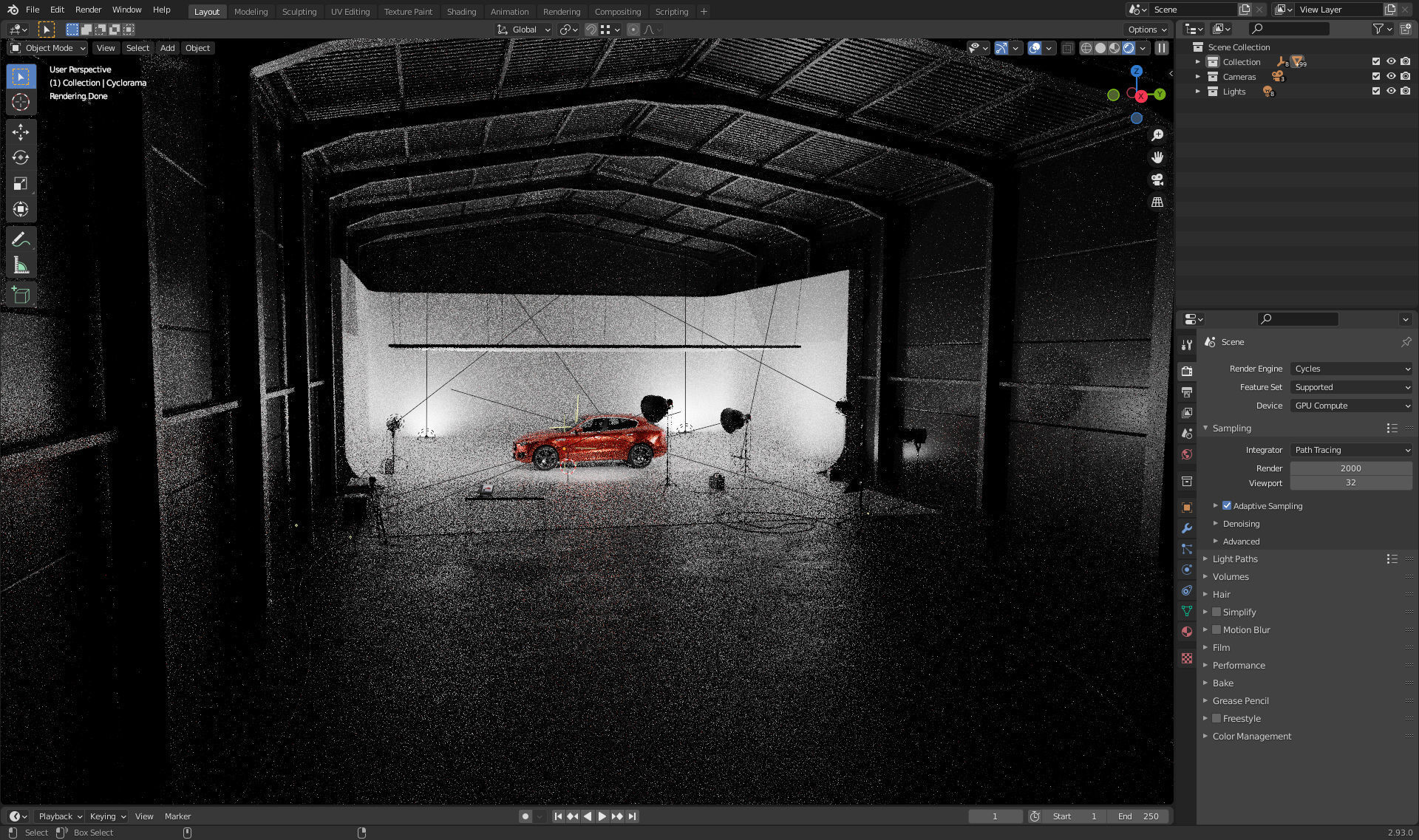 Automotive photo studio for Blender Cycles SWR2 3D model_11