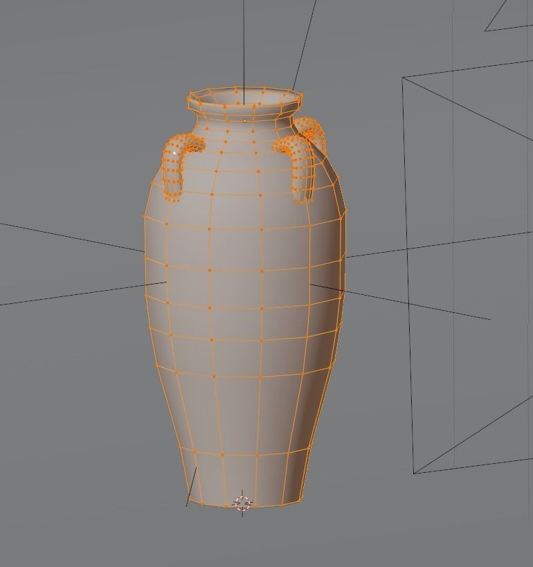 Vase Texture Painted Low-poly 3D model_4