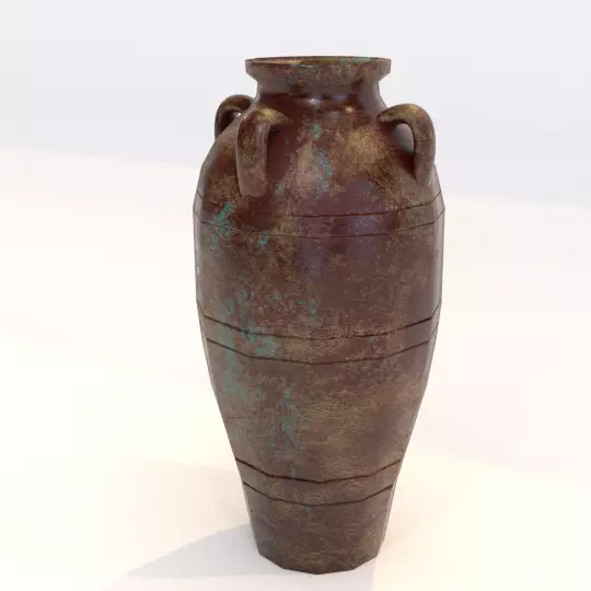 Vase Texture Painted Low-poly 3D model_0