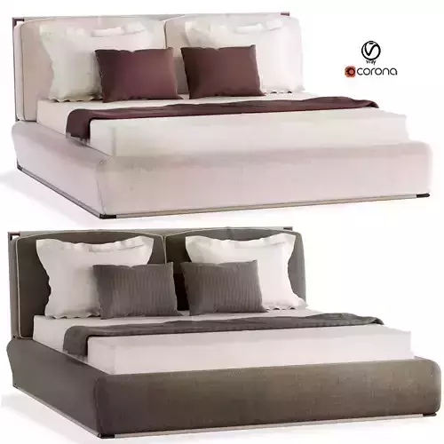 Adam Double bed by Giorgetti set 13 3D model