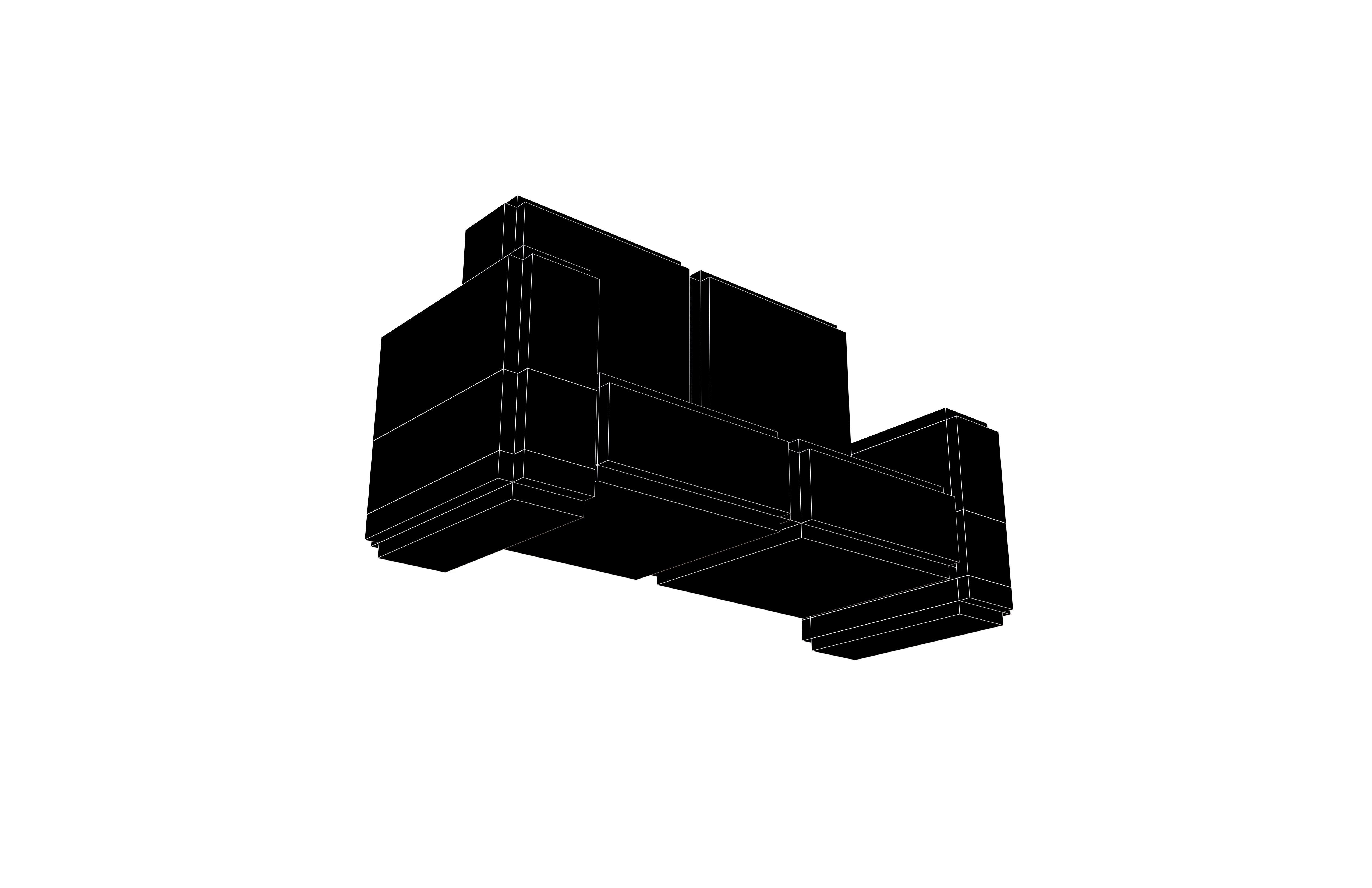 Voxel Sofa v1 002 Low-poly 3D model_4