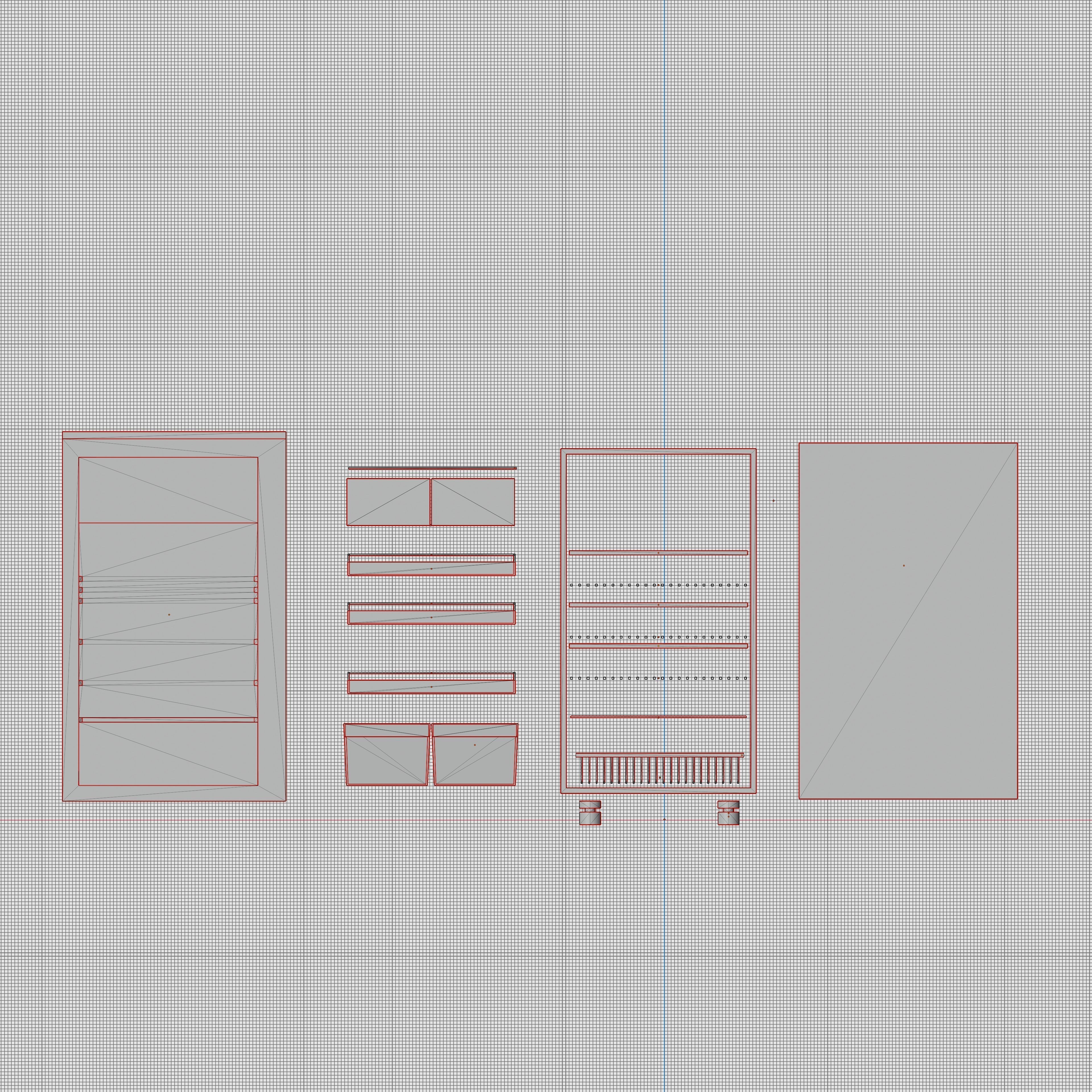 Refrigerator without handle Old Polus-10 PBR game-ready Low-poly 3D model_9